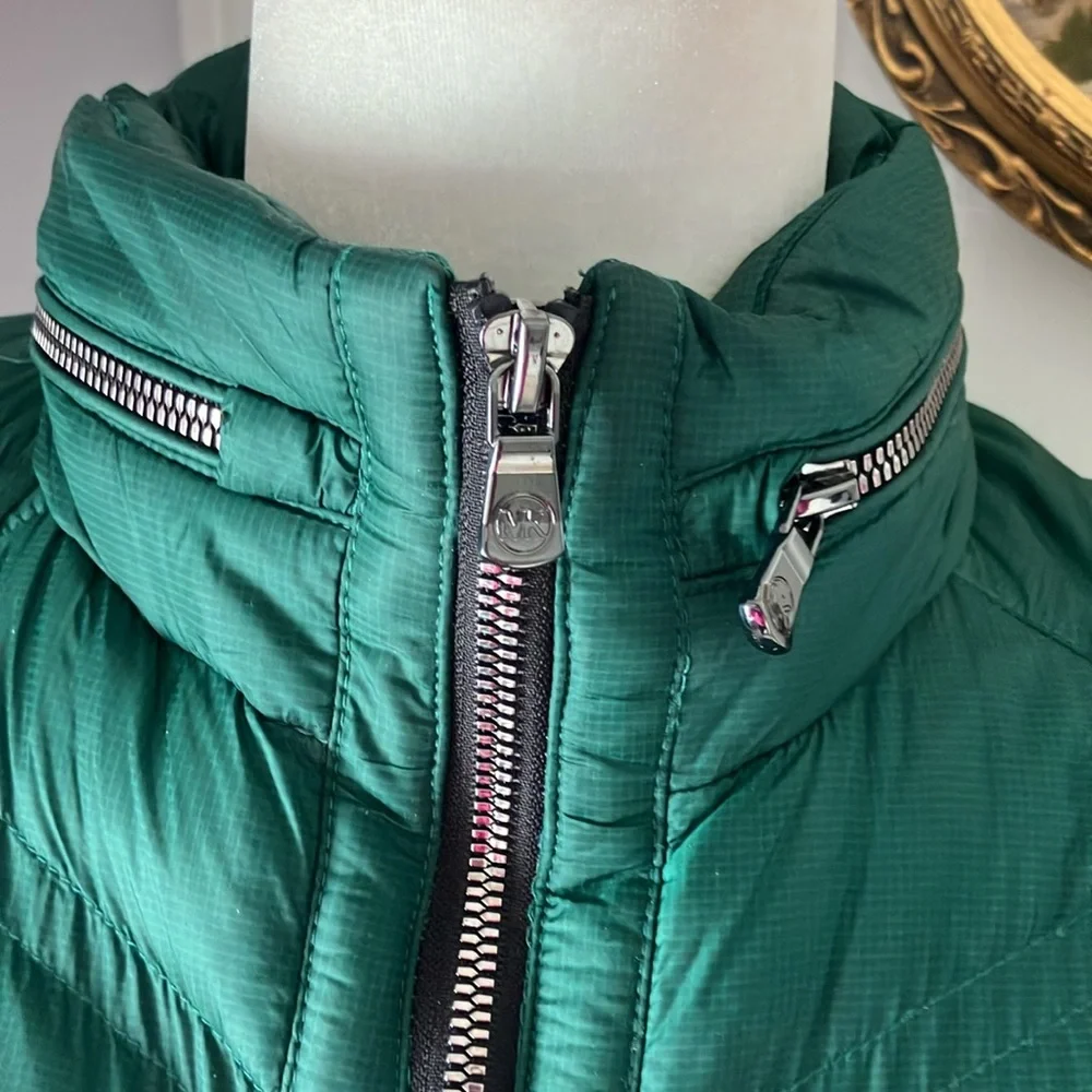 Michael Kors MK green puffer jacket S